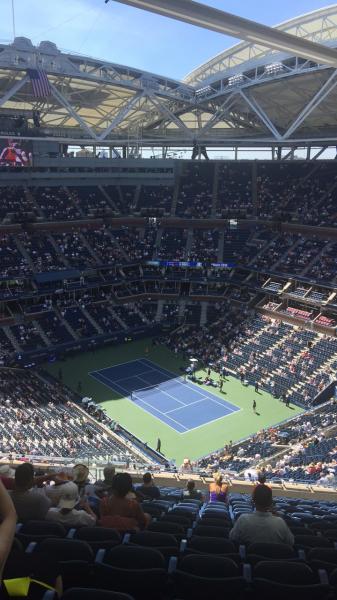 Sloane Stephens versus Sevastova at the US Open Tennis Womenâ€™s Quarterfinal 2018