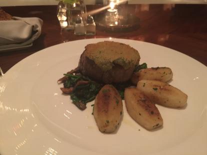 Filet mignon at the Blvd Restaurant at the Beverly Wilshire A Four Seasons Hotel