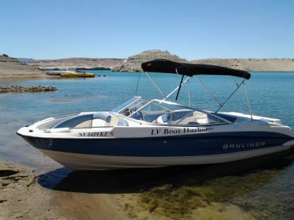 Boat rental at Lake Mead. About $400 for four hours. See link for details on rates.  http:
