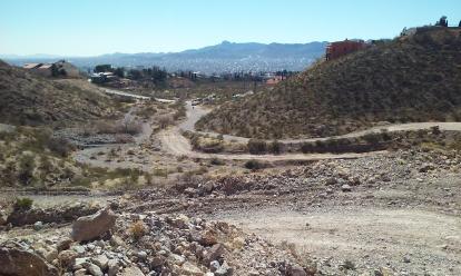 The Path at the Palisades. El Paso and Juarez on the Horizon.