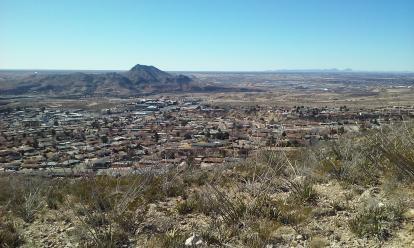 A view of the cross from Palisades in El Paso.