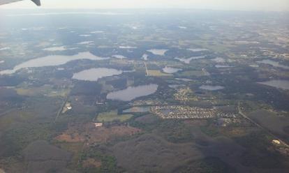 Tampa Bay from the air lakes