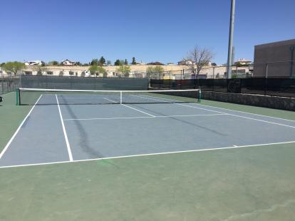 Franklin High School tennis courts . Eight courts open on the weekend.