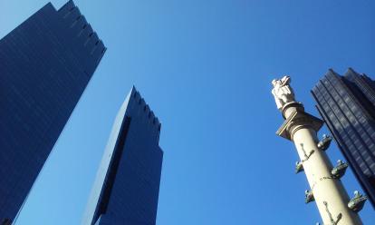 Columbus Circle and the a Time Warner Building