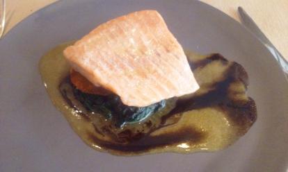 Salmon at Jean Georges Nougatine. Excellently done, cooked medium