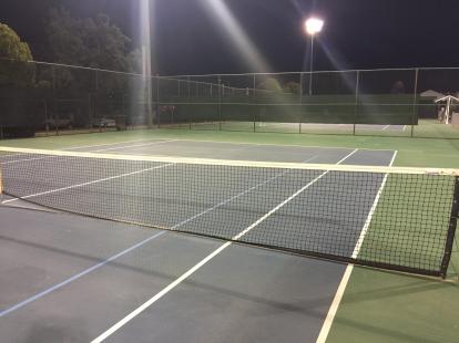 Lions Park tennis court lighted courts at night #usta