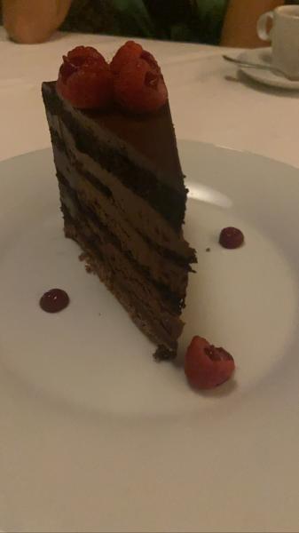 Chocolate cake at Oak Hill large #food 2022