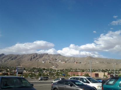The mountains of El Paso from the front of up and running