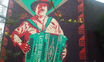 Public art in El Paso. Bordertown.