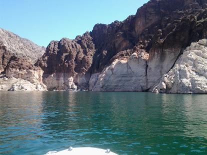 Lake Mead from the rental boat Wishing Well Cove