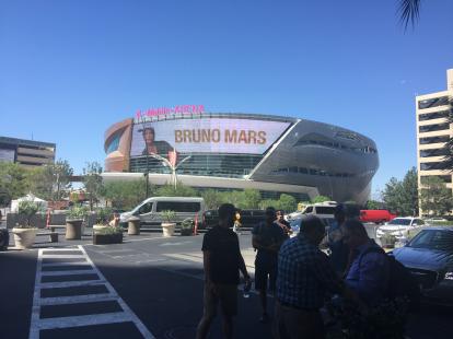 T Mobile Arena from the Monte Carlo Las Vegas