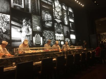 Morimoto restaurant inside the MGM Grand Las Vegas sushi