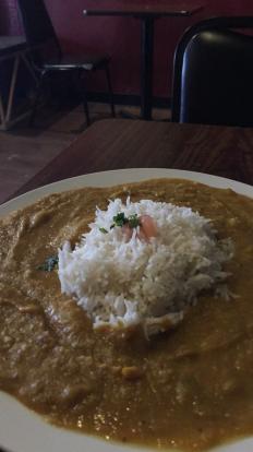 Daal with basmati rice at Joe Vinny and Bronsonâ€™s Bohemian Cafe Indian #food in El 