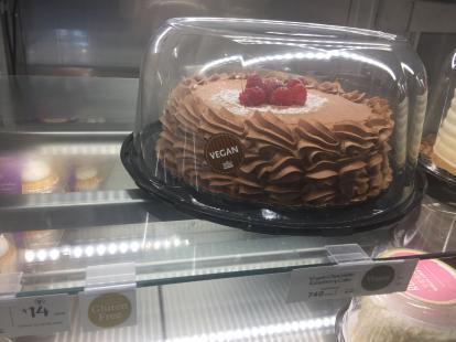 Vegan Chocolate Raspberry Cake at Whole Foods #food $14 2019