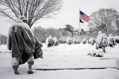 Korean War Veterans Memorial, Ohio Drive Southwest, Washington, DC. Photograph by Carol M.