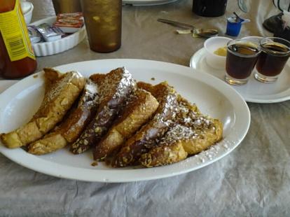Fried French toast with corn flakes #food crispy and delicious