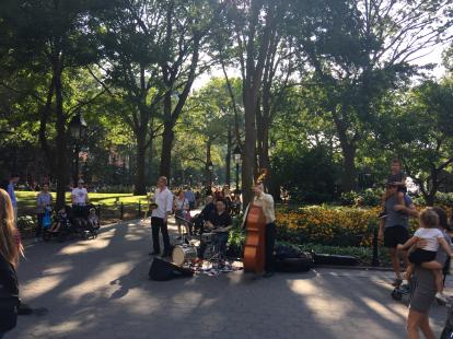 Music at Washington Square Park New York City