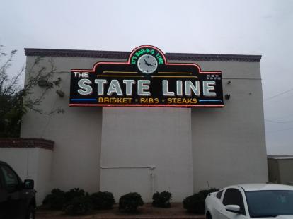 State Line steaks. All you can eat items including brisket from 23 bucks.