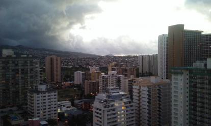 Clouds over Waikiki