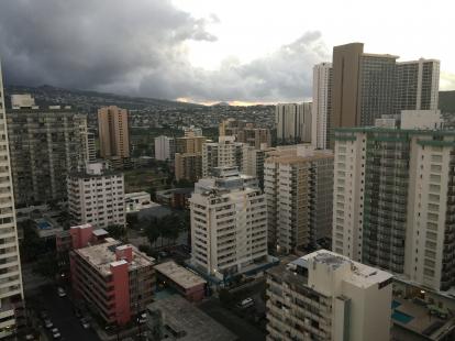 Sunrise in Waikiki Hawaii