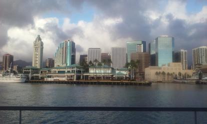 Honolulu from the dinner cruise