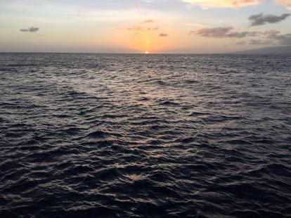Sunset in Hawaii from a dinner cruise