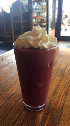Triple berry smoothie at Cafe Milagro