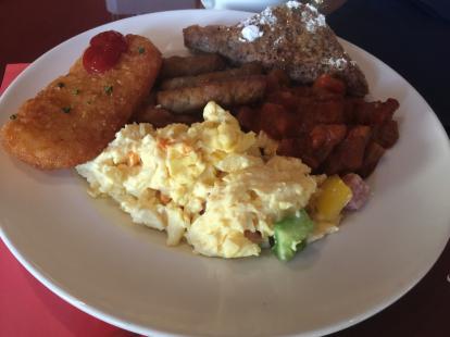 OpenNote: Camino Royal in El Paso.  Breakfast buffet at La Huerta $11. Warm items include 