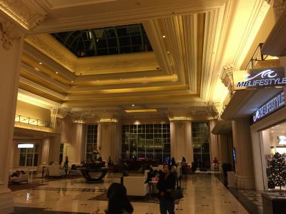 Mandalay Bay lobby Las Vegas at night