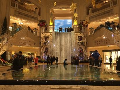 The Waterfall at the Grand Canal Shoppes Venetian Las Vegas 2015