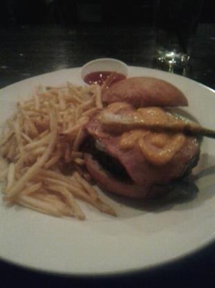  Tuesday $5  Hamburger special at  Crave El Paso #food  topped with black forest ham.