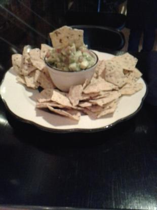  Guacamole # food  at  Eloise $10  tangy.  served with multigrain  chips.