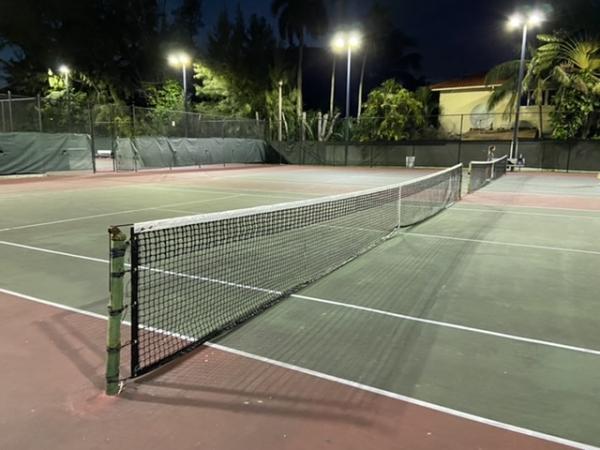 Palm Island Park Tennis Courts. Three free courts.