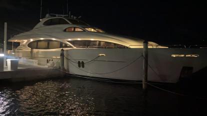 Yacht 105 foot Coconut Grove pier 7