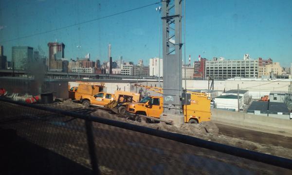 New York Skyline from the rail road.