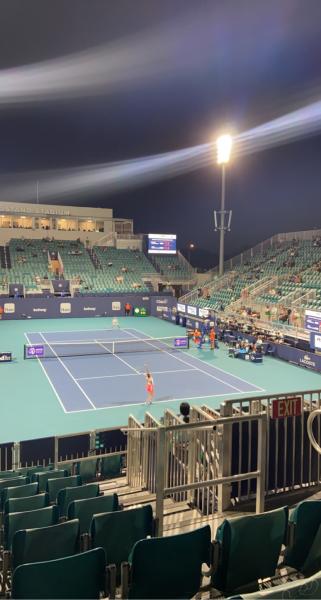 Miami Open 2021 Womenâ€™s Tennis Singles Quarterfinals Tormo serves to Andreescu Gran