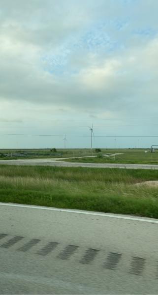 Windmills east Texas along highway 37