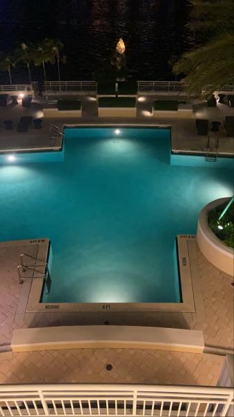 Tequesta Pool overlooking the statue Brickell Key
