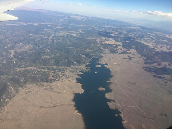 Lake from the air Colorado
