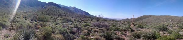 Franklin mountain trail parking area panorama