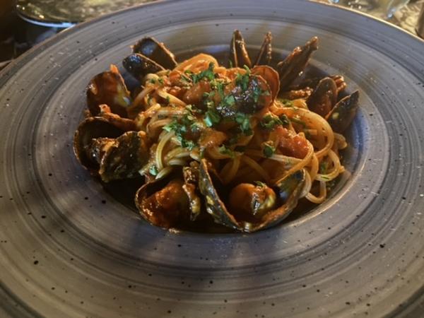 Pasta with mussels at S47 Lounge #food 2022