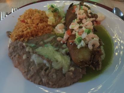Seafood chile relleno at Pepperâ€™s Cafe $10 #food 2018