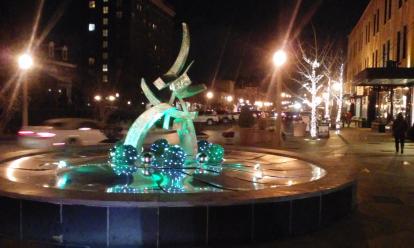 The fountain on Maryland in the Central West End.