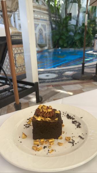 Brownie part of the lunch menu at Gianni’s Versace Mansion #food 2022