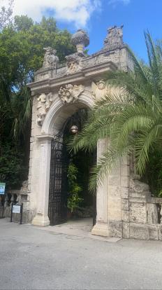 Vizcaya gate to the left of the house