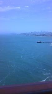 San Francisco from the Golden Gate Bridge with a blue tinge