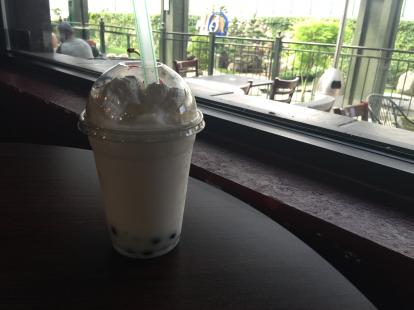 Coconut Bubble Tea at Pho Tres Bien El Paso $3.95 #food Topped with whipped cream and a ch