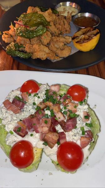 Calamari and iceberg wedge salad at STK #food