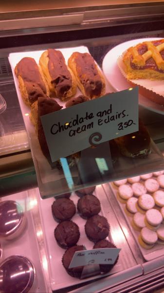 Chocolate and cream eclair at Graziano’s #food $3.50