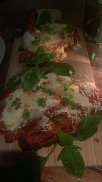 DC Pie large chicken Parmesan with the bone. Excellent #food 2023 Brickell